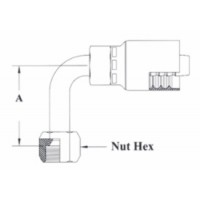 1/4 X 1/4 FEMALE JIC 90° MEDIUM SWIVEL 1/4 X 1/4 FEMALE JIC 90° MEDIUM SWIVEL